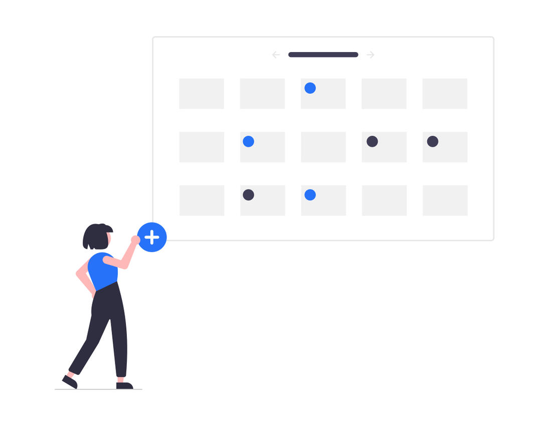 persona che inserisce appuntamento in un calendario
